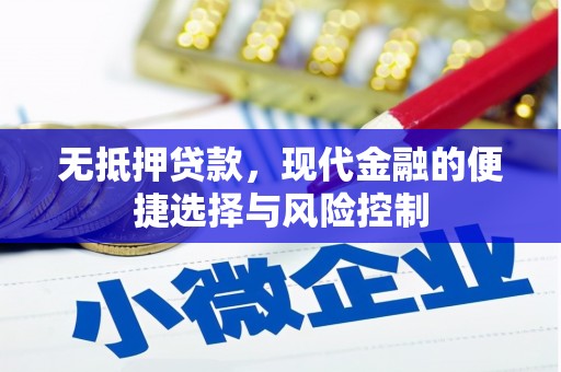 西平无抵押贷款，现代金融的便捷选择与风险控制