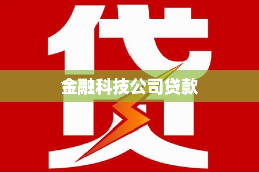 西平金融科技公司贷款