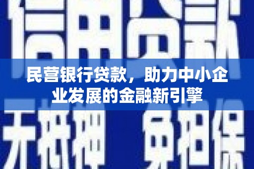 西平民营银行贷款，助力中小企业发展的金融新引擎