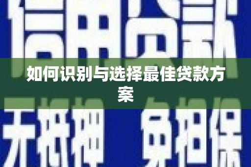 西平如何识别与选择最佳贷款方案