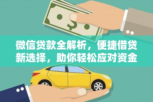 西平微信贷款全解析，便捷借贷新选择，助你轻松应对资金需求
